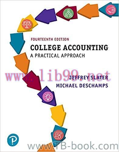 College Accounting: A Practical Approach 14th Edition by Jeffrey Slater 课本