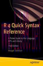 [PDF]R 4 Quick Syntax Reference: A Pocket Guide to the Language, API's and Library