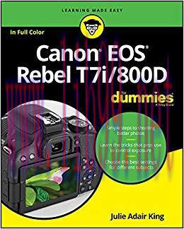 Canon EOS Rebel T7i/800D For Dummies (For Dummies (Computer/Tech)) 1st Edition,