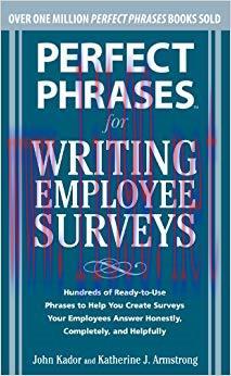(PDF)Perfect Phrases for Writing Employee Surveys: Hundreds of Ready-to-Use Phrases to Help You...