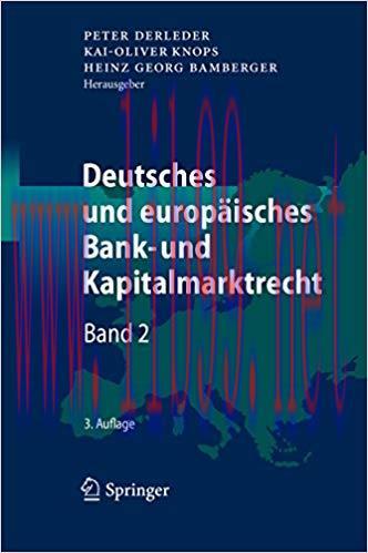 (PDF)Deutsches und europ&auml;isches Bank- und Kapitalmarktrecht: Band 2 (German Edition) 3rd Editio...