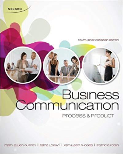 (Test Bank)Business Communication Process and Product Brief 5th Canadian Edition by Guffey.zip