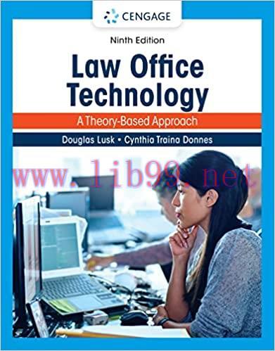 [PDF]Law Office Technology A Theory-Based Approach 9th Edition