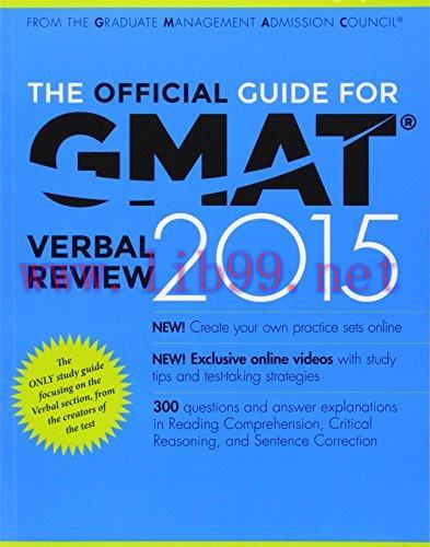 [FOX-Ebook]The Official Guide for GMAT Verbal Review 2015, 3rd Edition