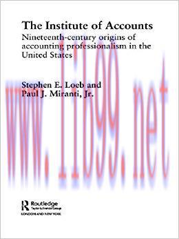 (PDF)The Institute of Accounts (Routledge New Works in Accounting History Book 9) 1st Edition