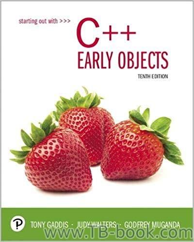 (PDF)Starting Out with C++ Early Objects 10th Edition by Tony Gaddis