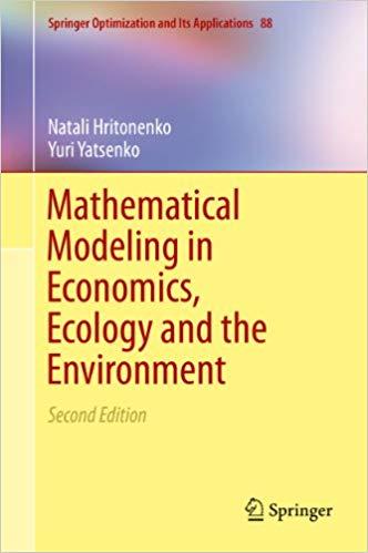 (PDF)Mathematical Modeling in Economics, Ecology and the Environment (Springer Optimization and...