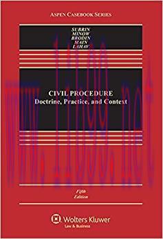 (PDF)Civil Procedure: Doctrine, Practice, and Content (Aspen Casebook) 5th Edition, Kindle Edit...