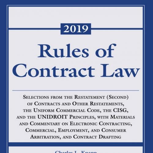 Rules of Contract Law_ 2019-2020 (Supplements) - Charles L. Knapp & Nathan M. Crystal & Harry G...