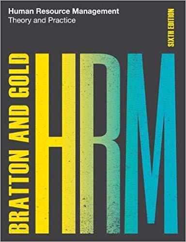 Human Resource Management Theory and Practice 6th edition [John Bratton]- PDF Version