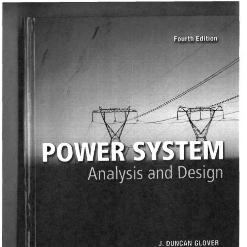 Power System Analysis and Design 4th Edition by J. Duncan Glover