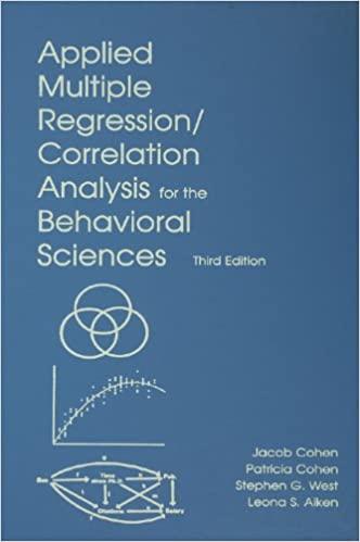 (PDF)Applied Multiple RegressionCorrelation Analysis for the Behavioral Sciences 3rd Edition