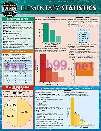 [FOX-Ebook]Elementary Statistics: A Quickstudy Laminated Reference Guide