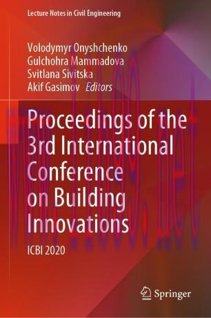 Proceedings of the 3rd International Conference on Building Innovations