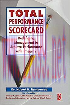 (PDF)Total Performance Scorecard: Redefining Management to Achieve Performance with Integrity 1...