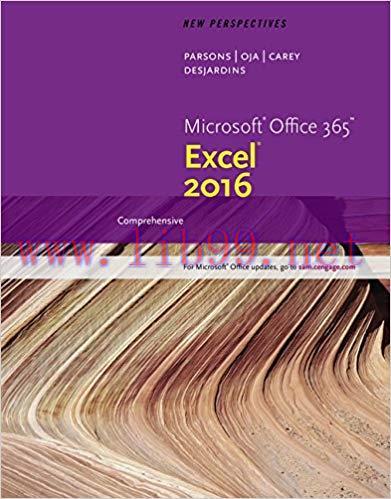 Solution Manual for New Perspectives Microsoft Office 365 & Excel 2016: Comprehensive 1st Editi...