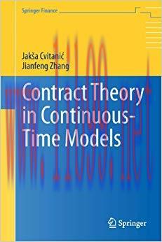 (PDF)Contract Theory in Continuous-Time Models (Springer Finance) 2013 Edition