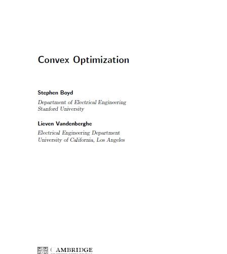 Convex Optimization