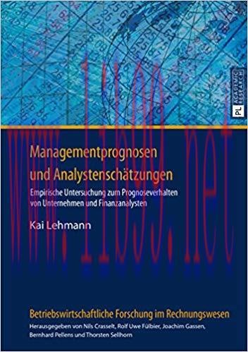 (PDF)Managementprognosen und Analystenschaetzungen: Empirische Untersuchung zum Prognoseverhalt...