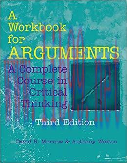 (PDF)A Workbook for Arguments: A Complete Course in Critical Thinking