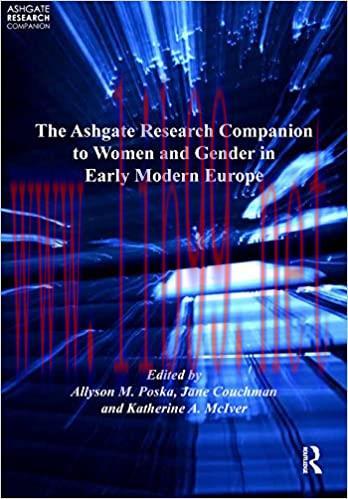 (PDF)The Ashgate Research Companion to Women and Gender in Early Modern Europe (Ashgate Researc...