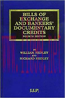 (PDF)Bills of Exchange and Bankers&rsquo; Documentary Credits (Maritime and Transport Law Library)