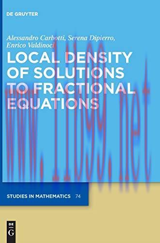 [FOX-Ebook]Local Density of Solutions to Fractional Equations