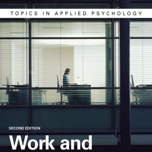 Work and Organizational Psychology (Topics in Applied Psychology)