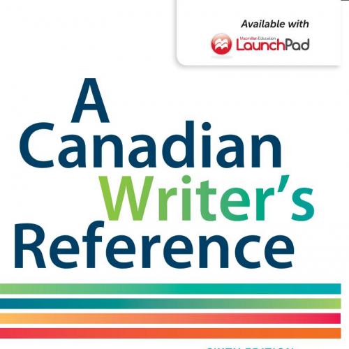 Canadian Writer's Reference 6th Edition by Diana Hacker, A