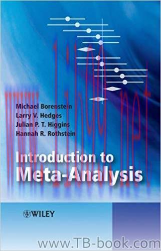 Introduction to Meta-Analysis 1st Edition by Michael Borenstein 课本