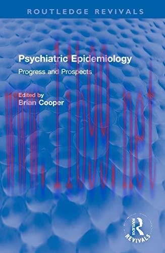 [AME]Psychiatric Epidemiology: Progress and Prospects (Routledge Revivals) (EPUB)