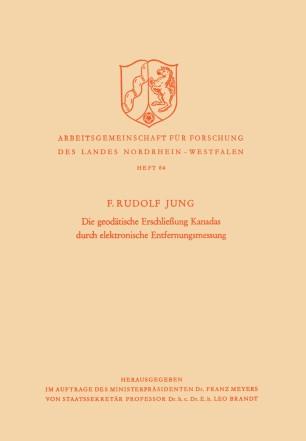 Die geod&auml;tische Erschlie&szlig;ung Kanadas durch elektronische Entfernungsmessung
