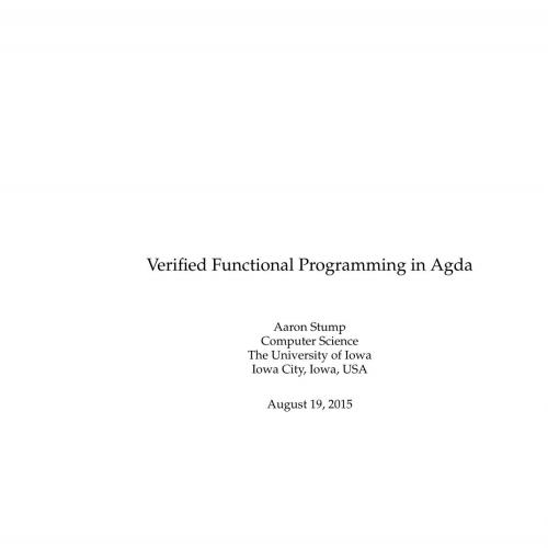 Verified Functional Programming in Agda