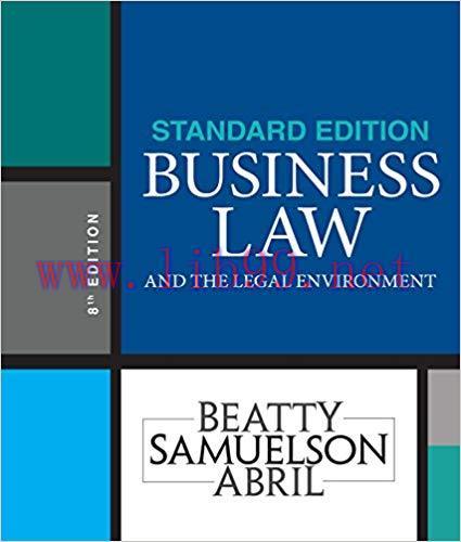 (PDF)Business Law and the Legal Environment, Standard Edition 8th Edition by Jeffrey F. Beatty