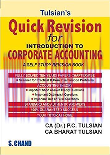 (PDF)Quick Revision for Introduction to Corporate Accounting (Combo with 9788121924009)
