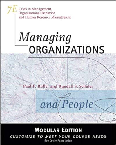 (PDF)Managing Organizations and People, Modular Version 7th Edition