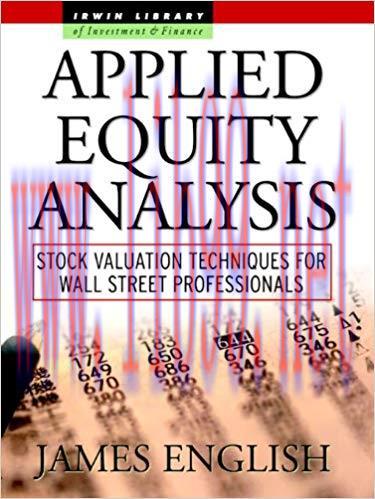 (PDF)Applied Equity Analysis: Stock Valuation Techniques for Wall Street Professionals (McGraw-...