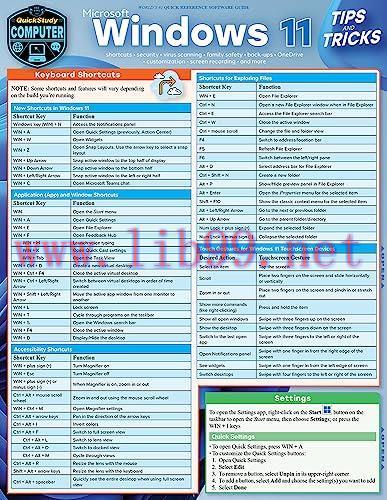 [FOX-Ebook]Microsoft Windows 11 - Tips & Tricks: QuickStudy Laminated Computer Reference Guide