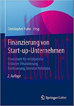 (PDF)Finanzierung von Start-up-Unternehmen: Praxisbuch f&uuml;r erfolgreiche Gr&uuml;nder: Finanzierung, ...