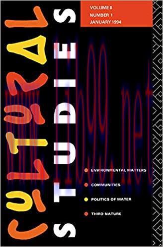 Cultural Studies: Volume 8, Issue 1 (Cultural Studies Journal) 1st Edition,
