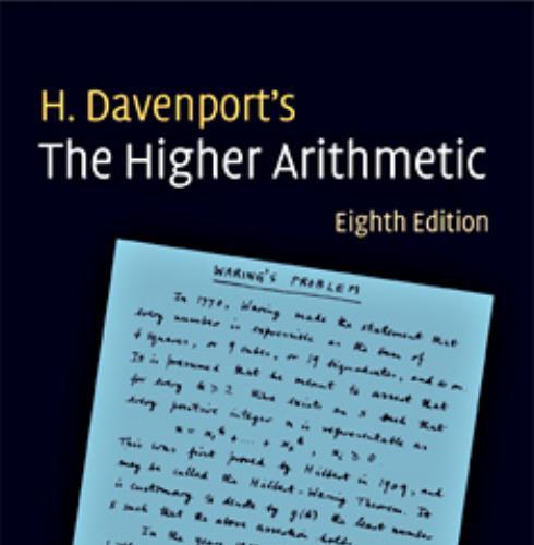 Higher Arithmetic_ An Introduction to the Theory of Numbers, Eighth edition, The