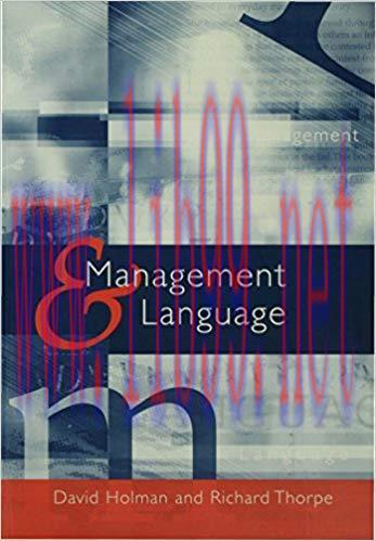 (PDF)Management and Language: The Manager as a Practical Author 1st Edition