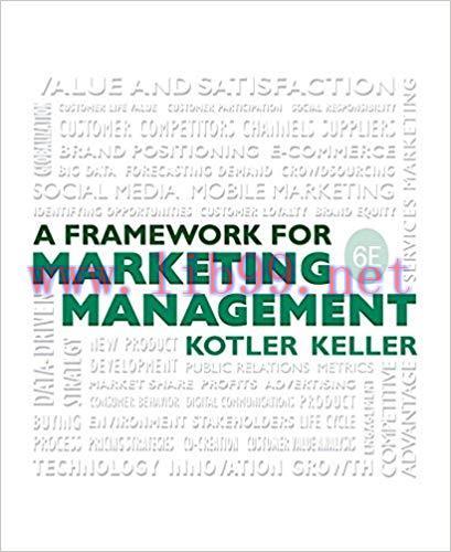 Framework for Marketing Management 6th Edition,