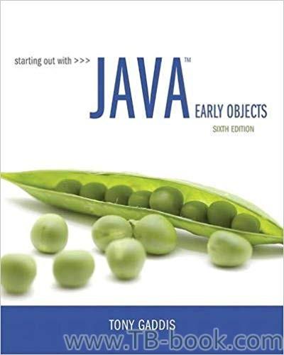(PDF)Starting Out with Java Early Objects 6th Edition by Tony Gaddis