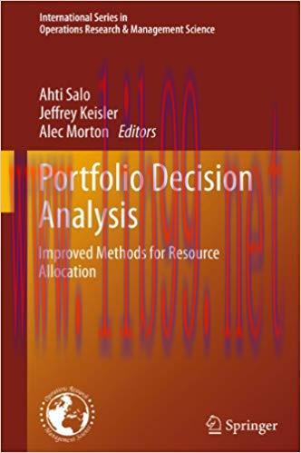 (PDF)Portfolio Decision Analysis: Improved Methods for Resource Allocation (International Serie...