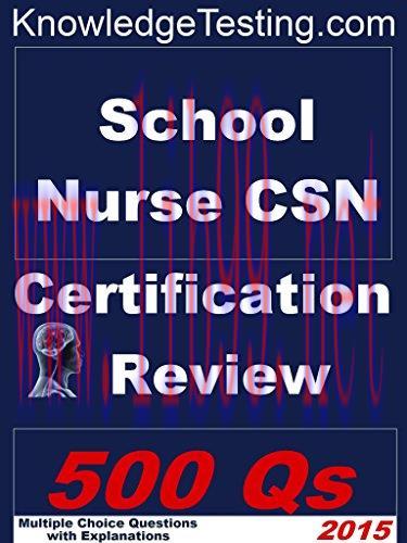 (PDF)School Nursing – CSN Certification Review (School Nursing Certification Series Book 1)