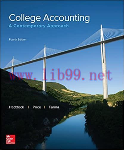 [PDF]College Accounting A Contemporary Approach 4th Edition [M. DAVID HADDOCK JR]
