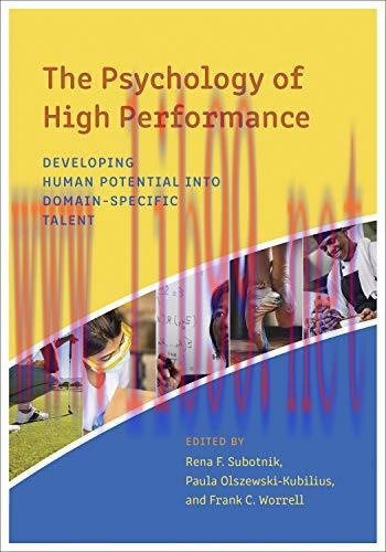 [AME]The Psychology of High Performance: Developing Human Potential Into Domain-Specific Talent...