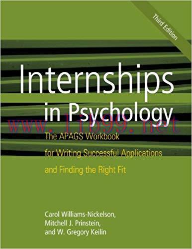 (PDF)Internships in Psychology: The APAGS Workbook for Writing Successful Applications and Find...