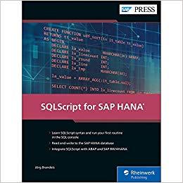 SQLScript for SAP HANA